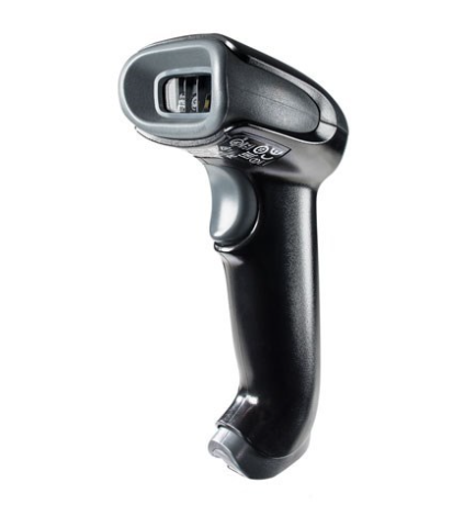 Honeywell Voyager 1452g wireless barcode scanner facing left