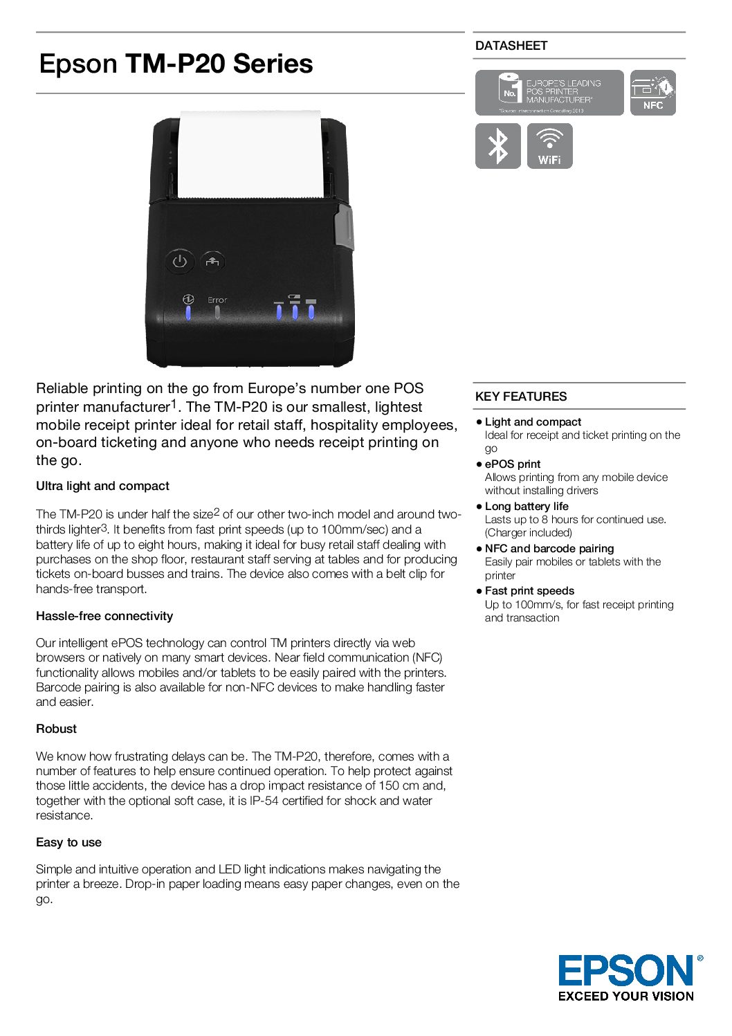 TM-P20, 8 dots/mm (203 dpi), ePOS, USB, BT, NFC - <span style="font-size: 22px; color: #ff8f4d;"><strong>DISCONTINUED</strong></span> - Image 2