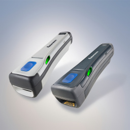 Honeywell SF61B Rugged Wireless BarCode Scanner Black And White Versions Side By Side