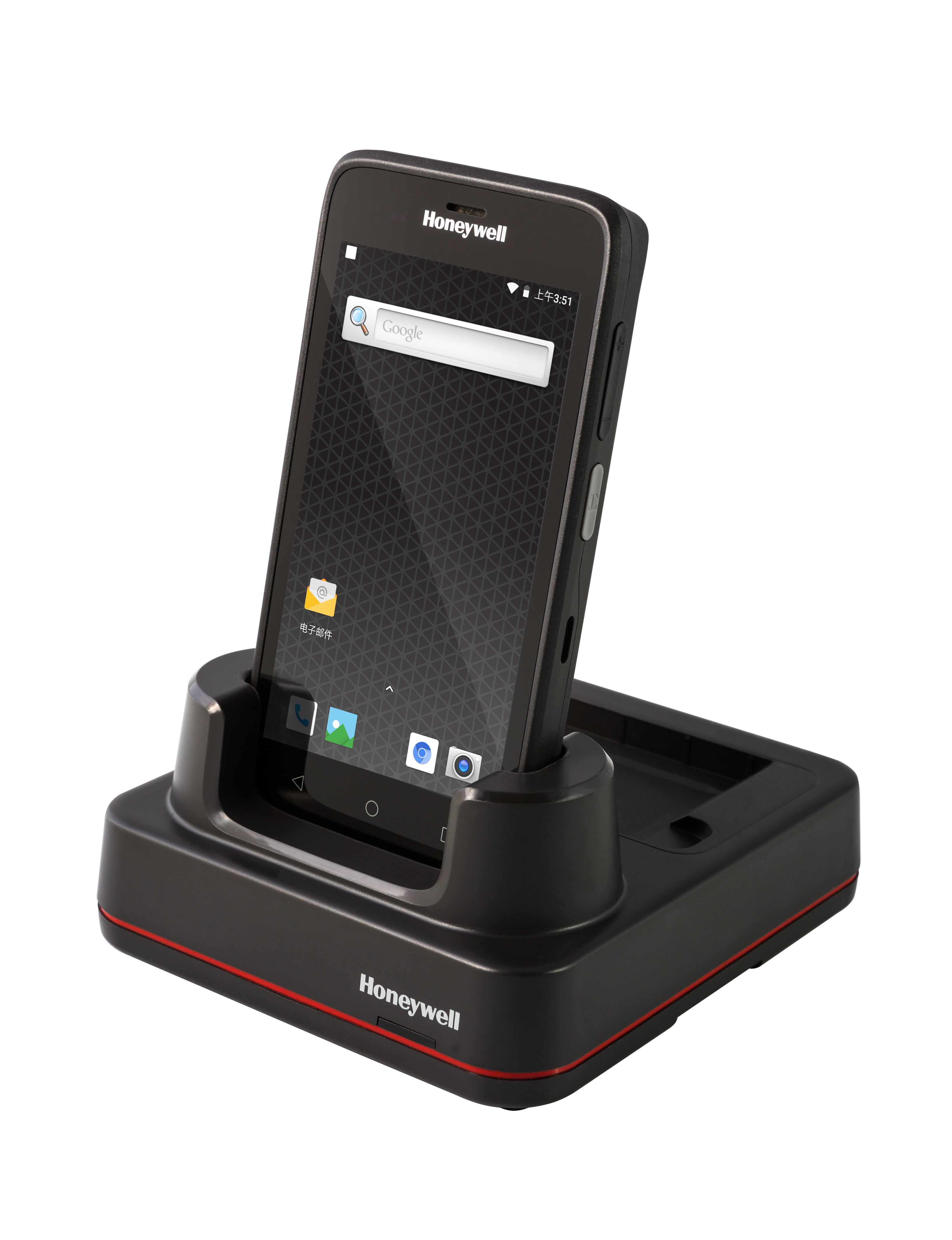 Honeywell ScanPal EDA51 Mobile Computer Right Facing In Cradle