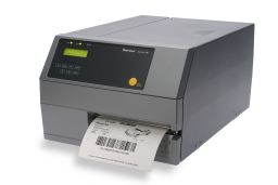 Honeywell PX6i Industrial Label Printer left facing with paper