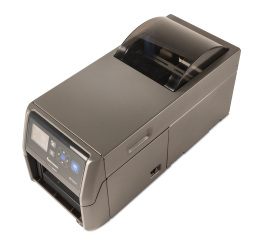 Honeywell PB43 Desktop Label Printer looking down onto printer