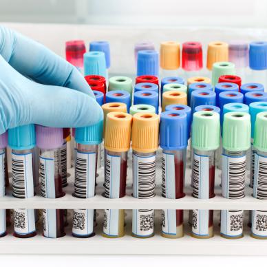 Healthcare landing page Identification Test Tube Laboratory Label