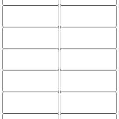 LL14 laser labels with round corners, 14 per sheet