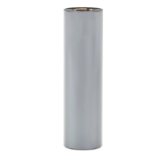 A roll of Zebra Image Lock Resin Ribbon designed for thermal transfer printing, featuring a sleek and professional silver exterior. This ribbon is optimized for high-quality, durable prints and is compatible with a variety of printing applications requiring enhanced resistance to chemicals and extreme conditions.