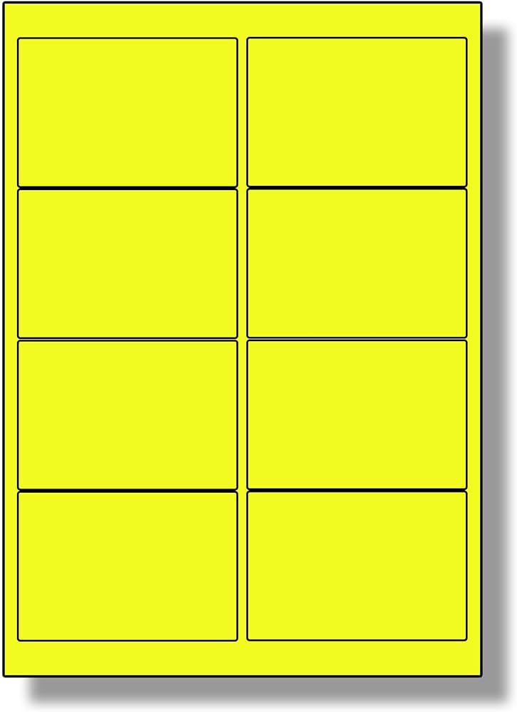 Flourescent Paper Permanent Adhesive - LEMON