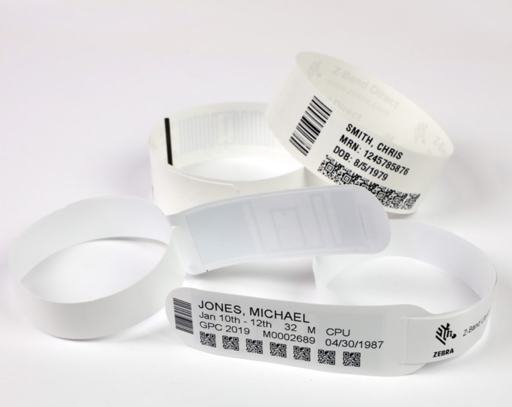Zebra Z-Band Direct Wristband, 25.4 x 279.4mm, 10004443-1
